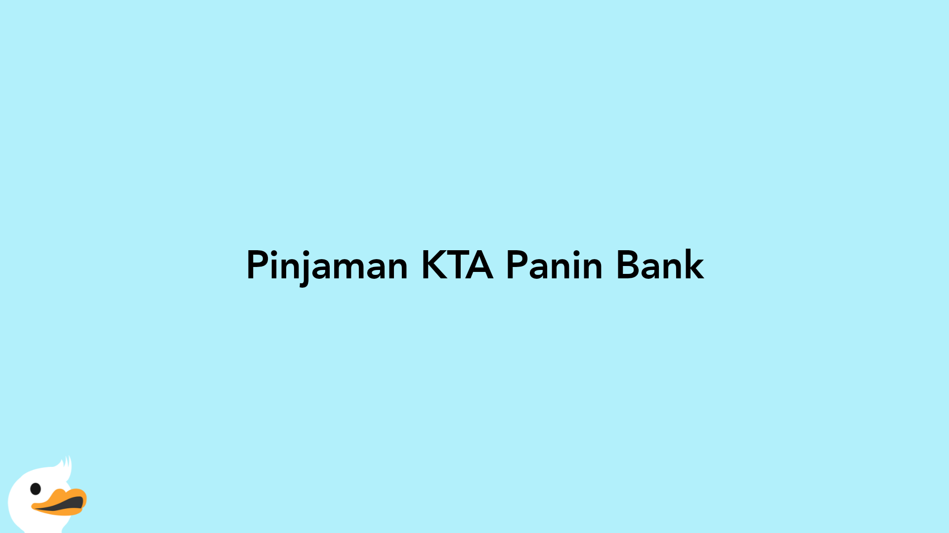 Pinjaman KTA Panin Bank