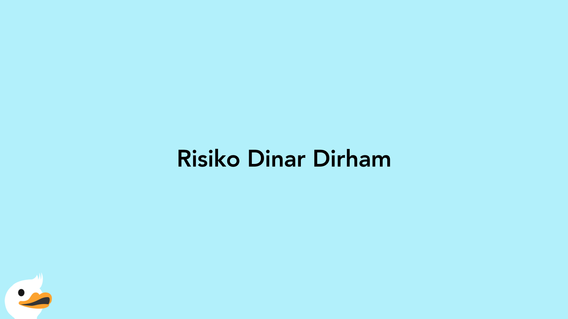 Risiko Dinar Dirham
