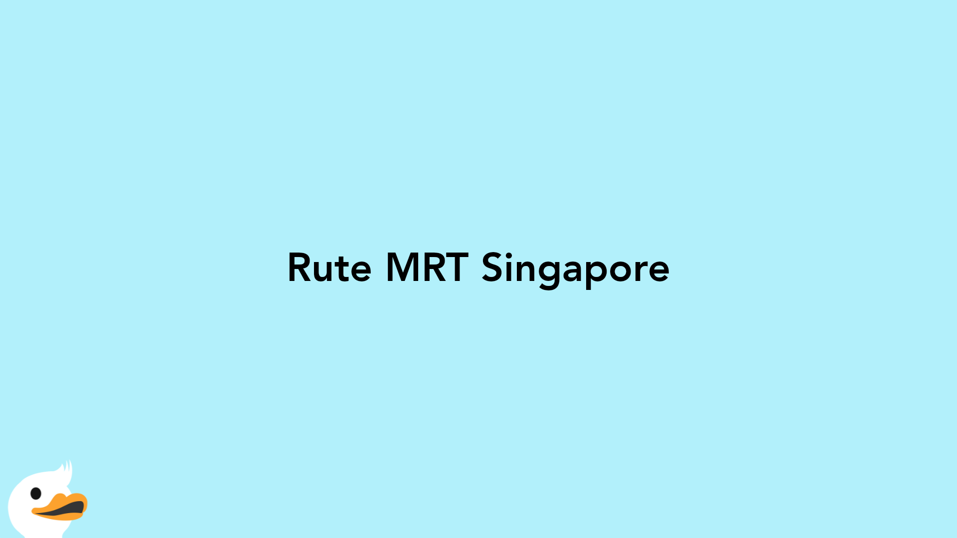 Rute MRT Singapore