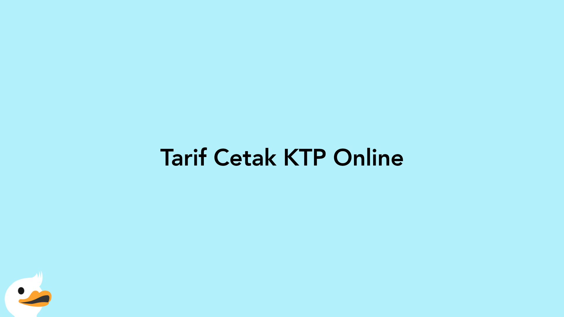 Tarif Cetak KTP Online