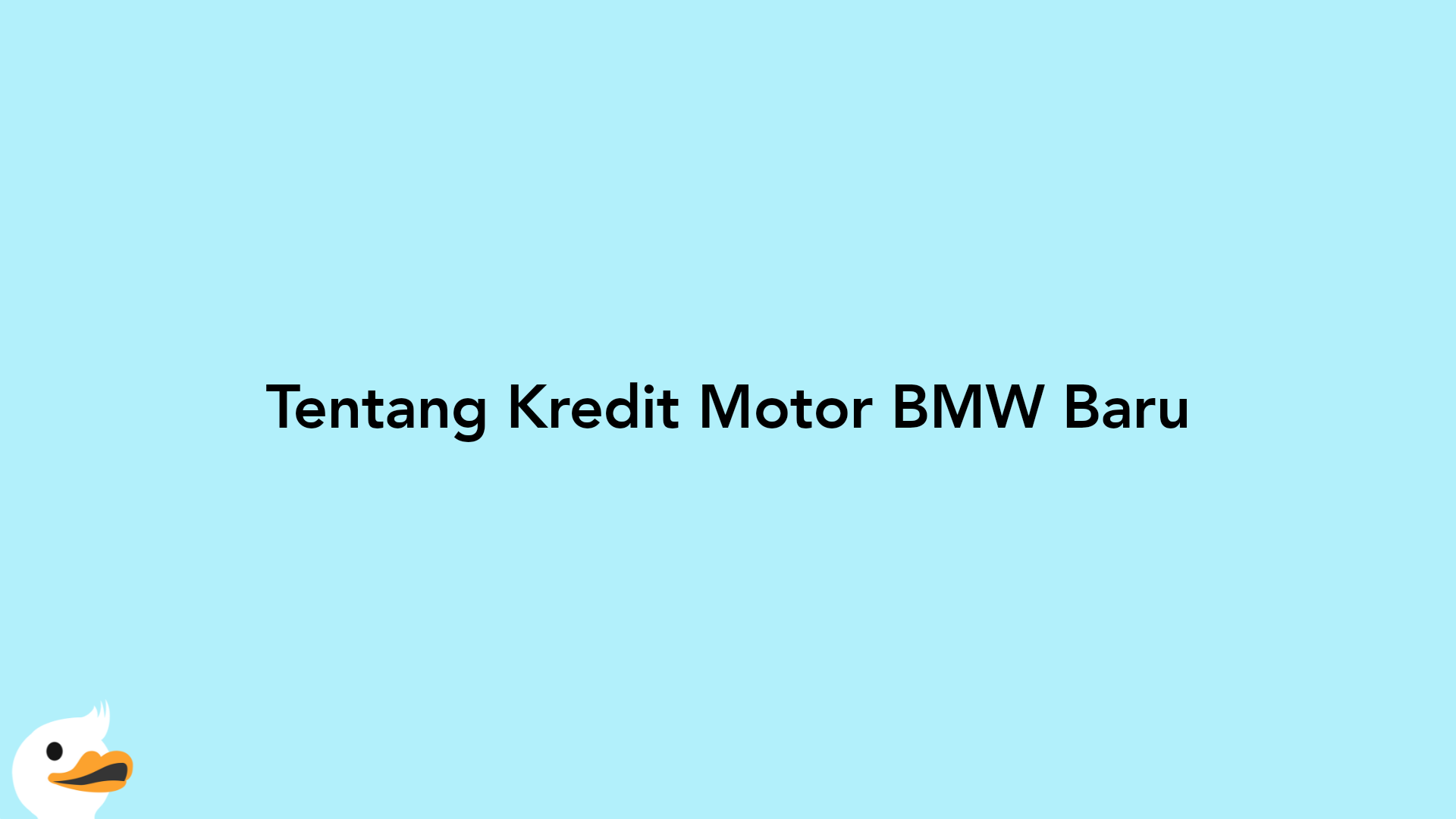 Tentang Kredit Motor BMW Baru