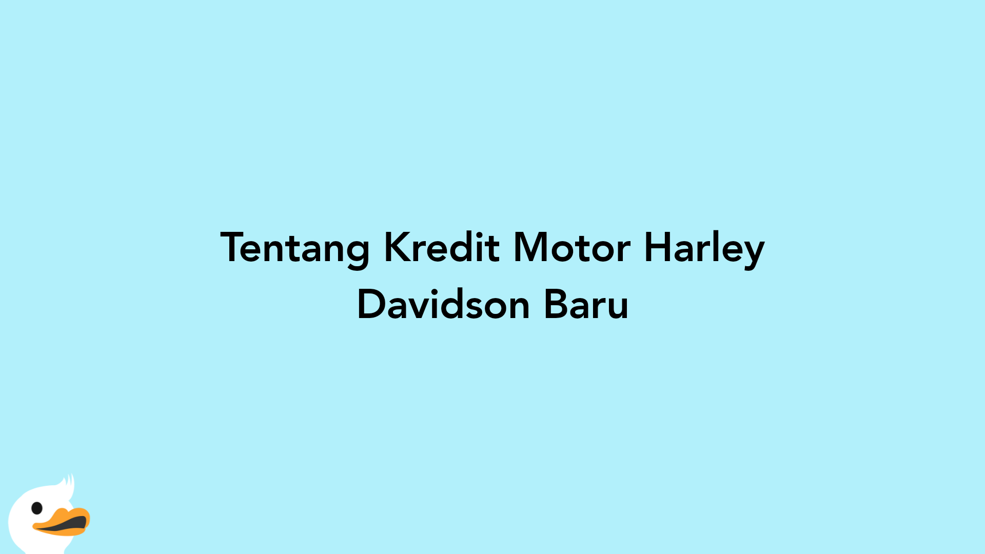 Tentang Kredit Motor Harley Davidson Baru