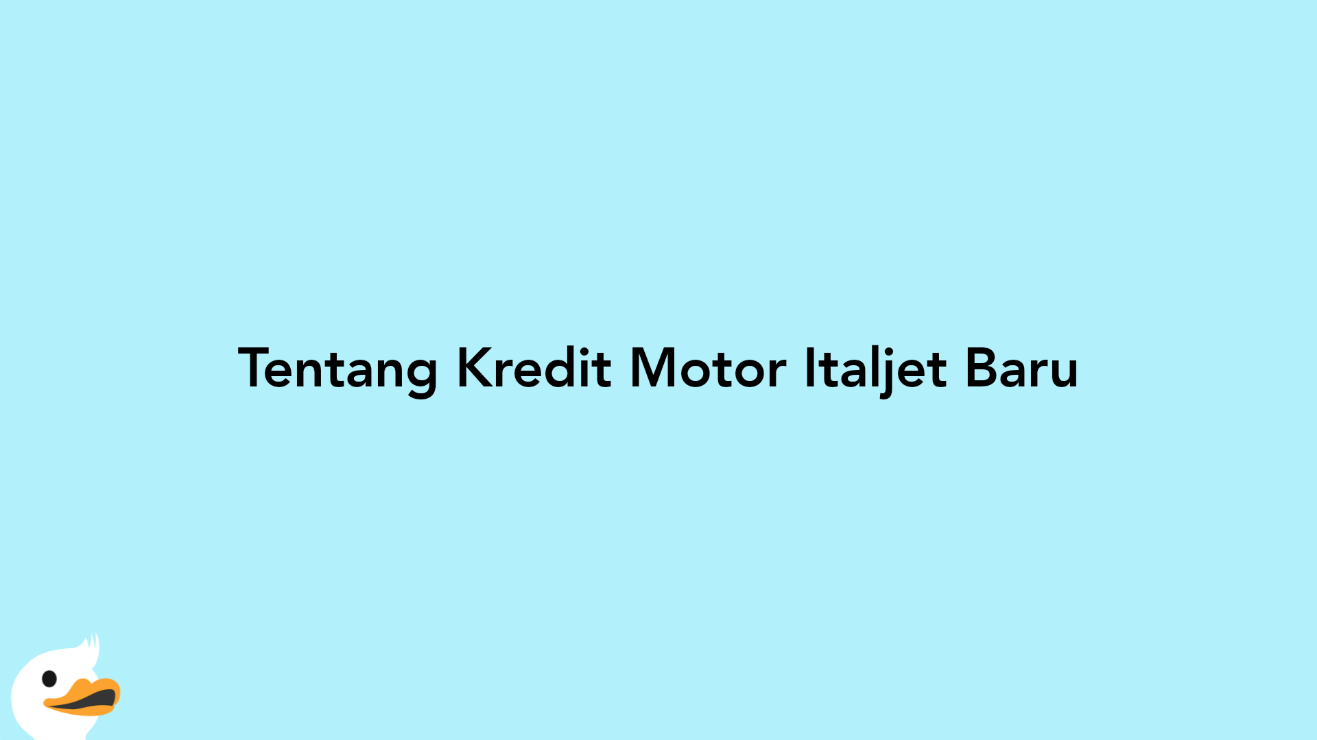 Tentang Kredit Motor Italjet Baru