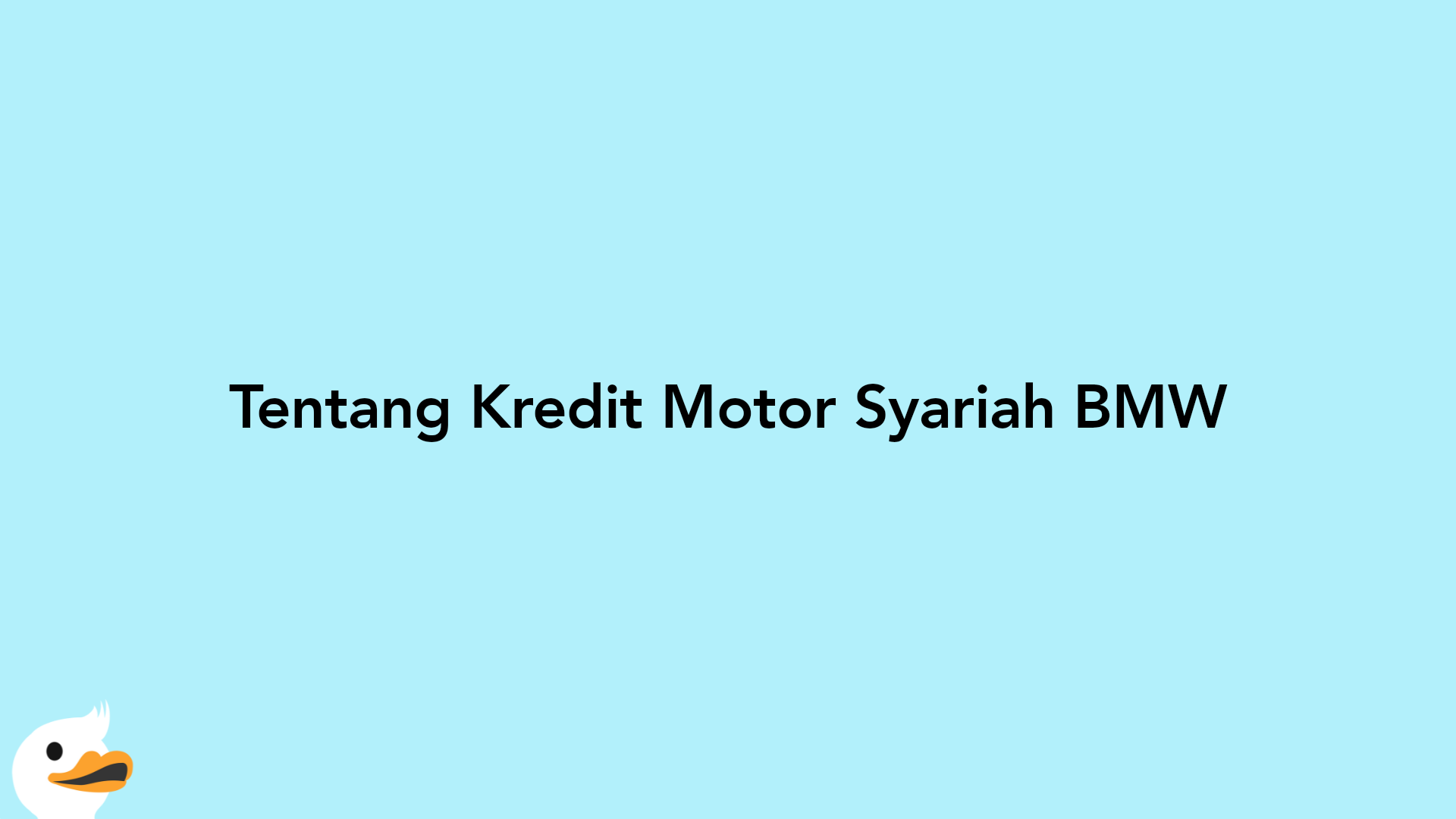 Tentang Kredit Motor Syariah BMW