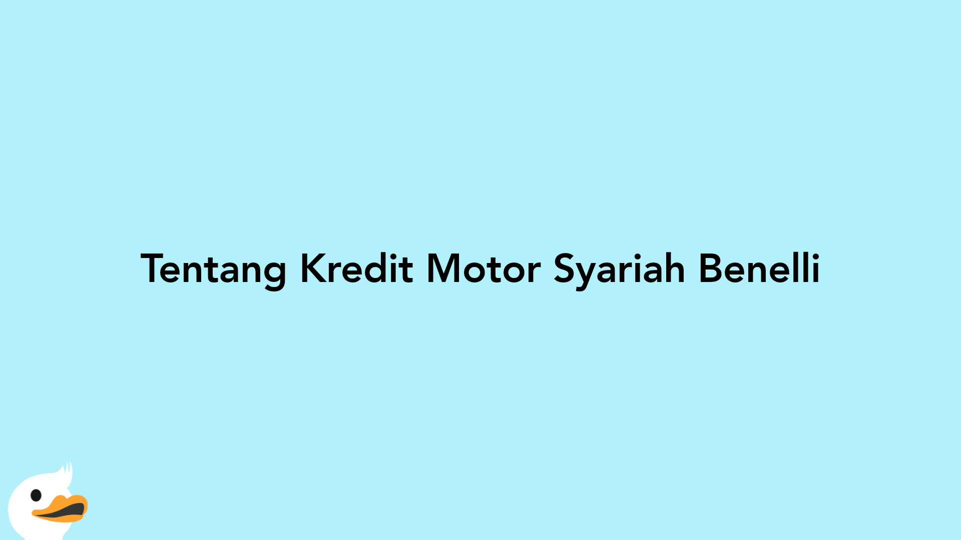 Tentang Kredit Motor Syariah Benelli