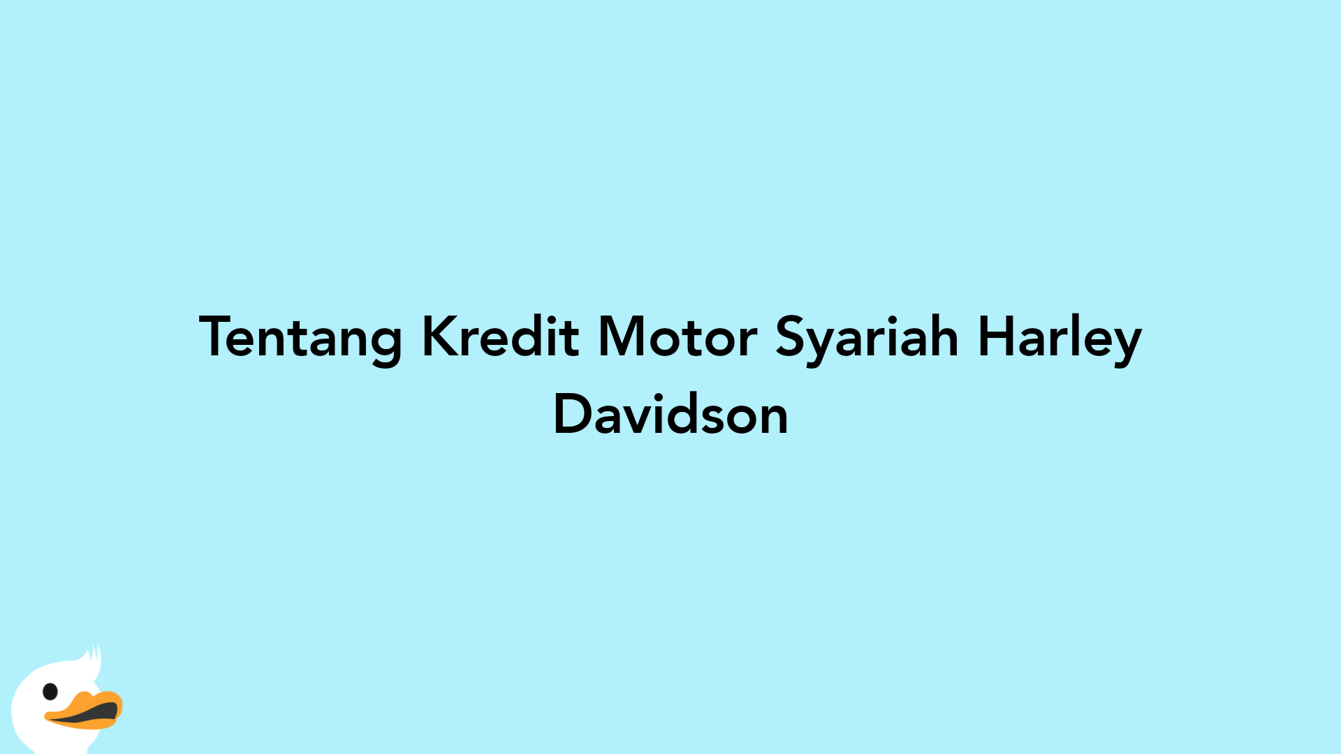 Tentang Kredit Motor Syariah Harley Davidson