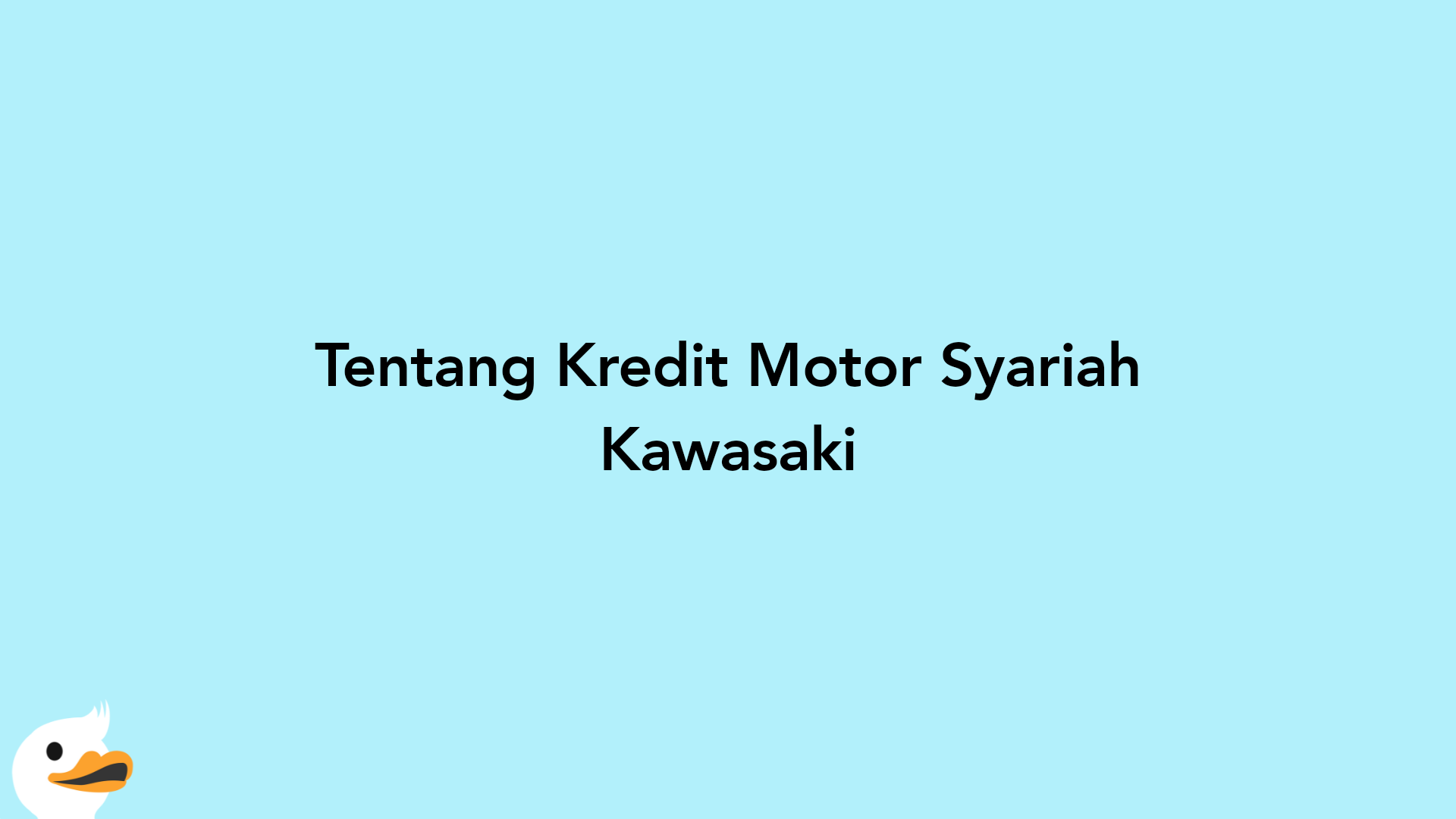 Tentang Kredit Motor Syariah Kawasaki