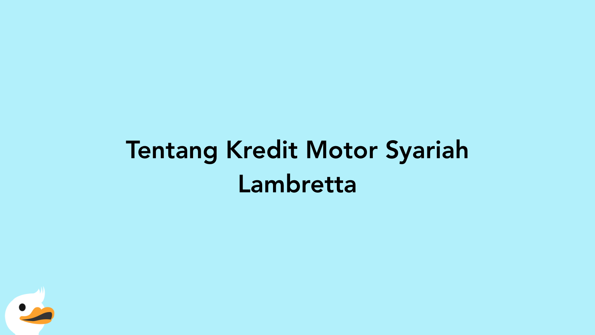 Tentang Kredit Motor Syariah Lambretta