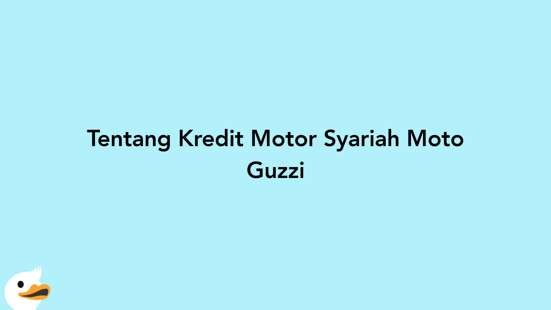 Tentang Kredit Motor Syariah Moto Guzzi