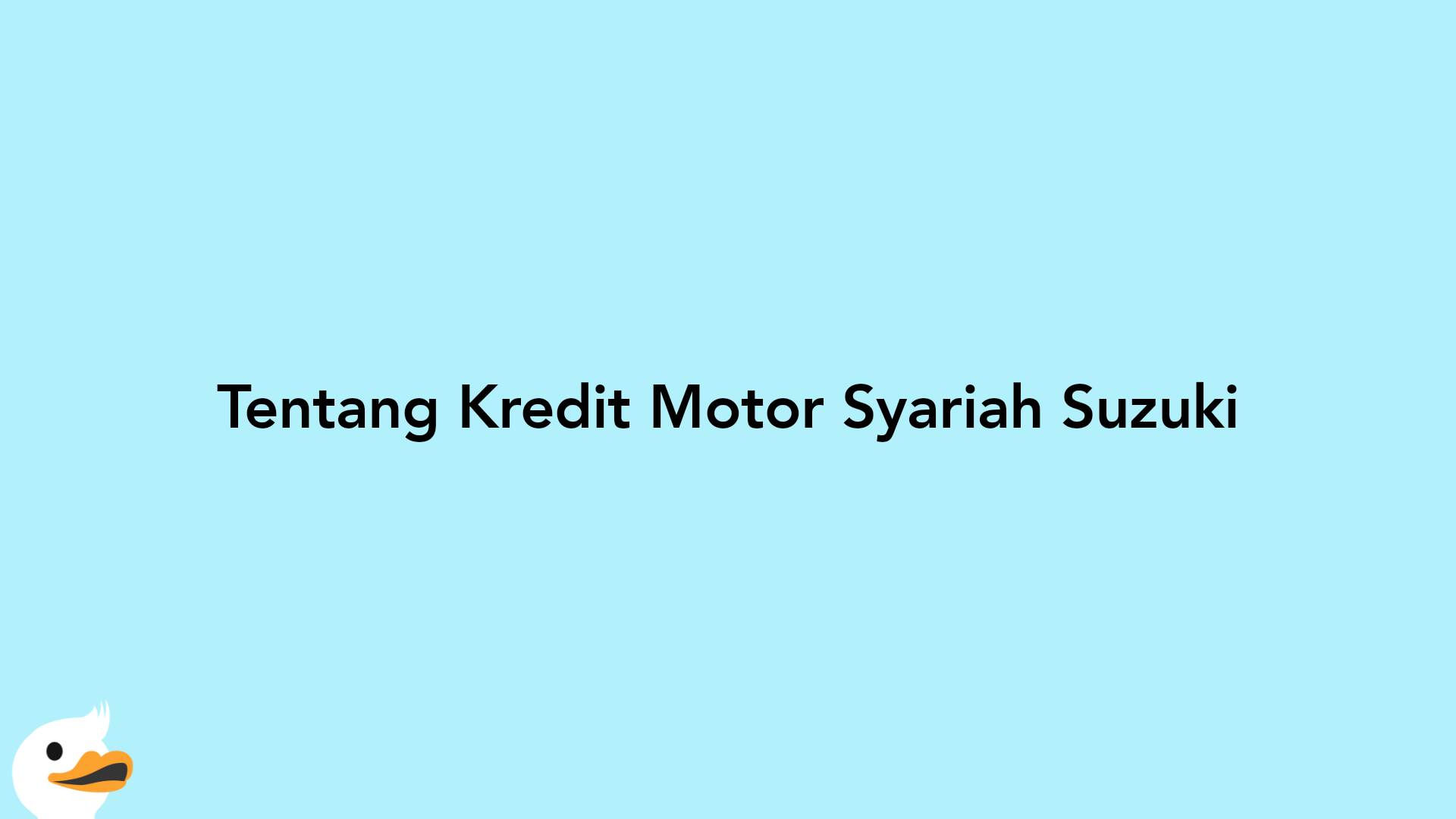 Tentang Kredit Motor Syariah Suzuki