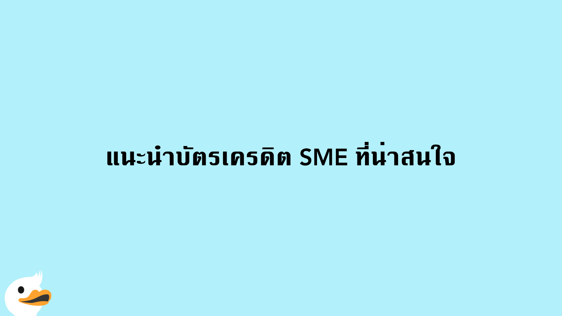 แนะนำบัตรเครดิต SME ที่น่าสนใจ