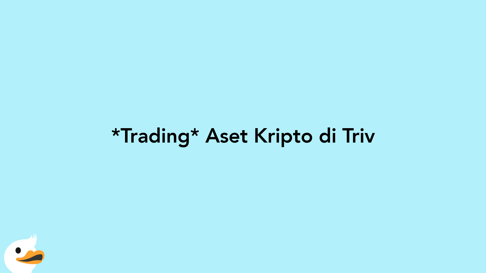 Trading Aset Kripto di Triv