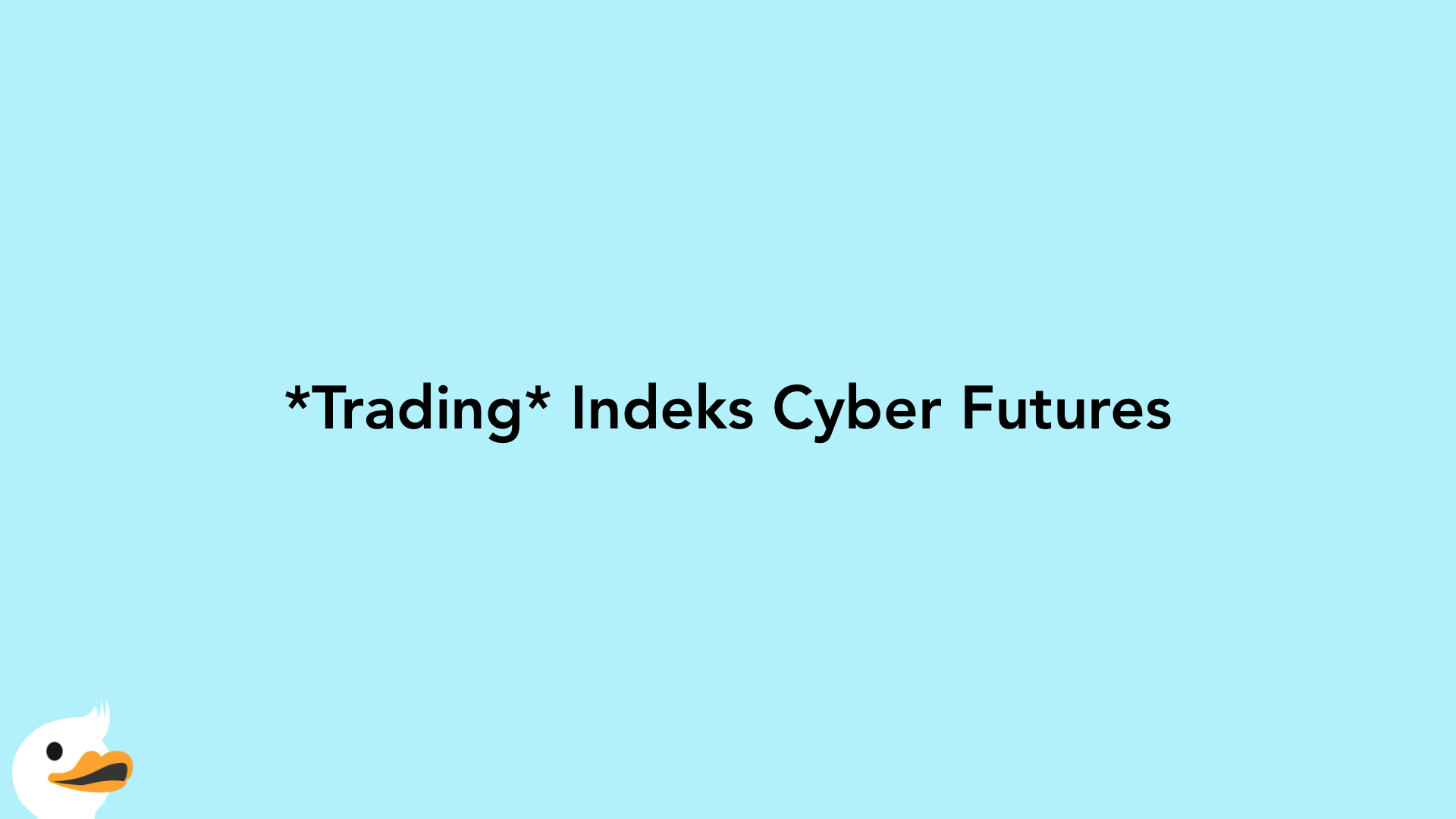 Trading Indeks Cyber Futures