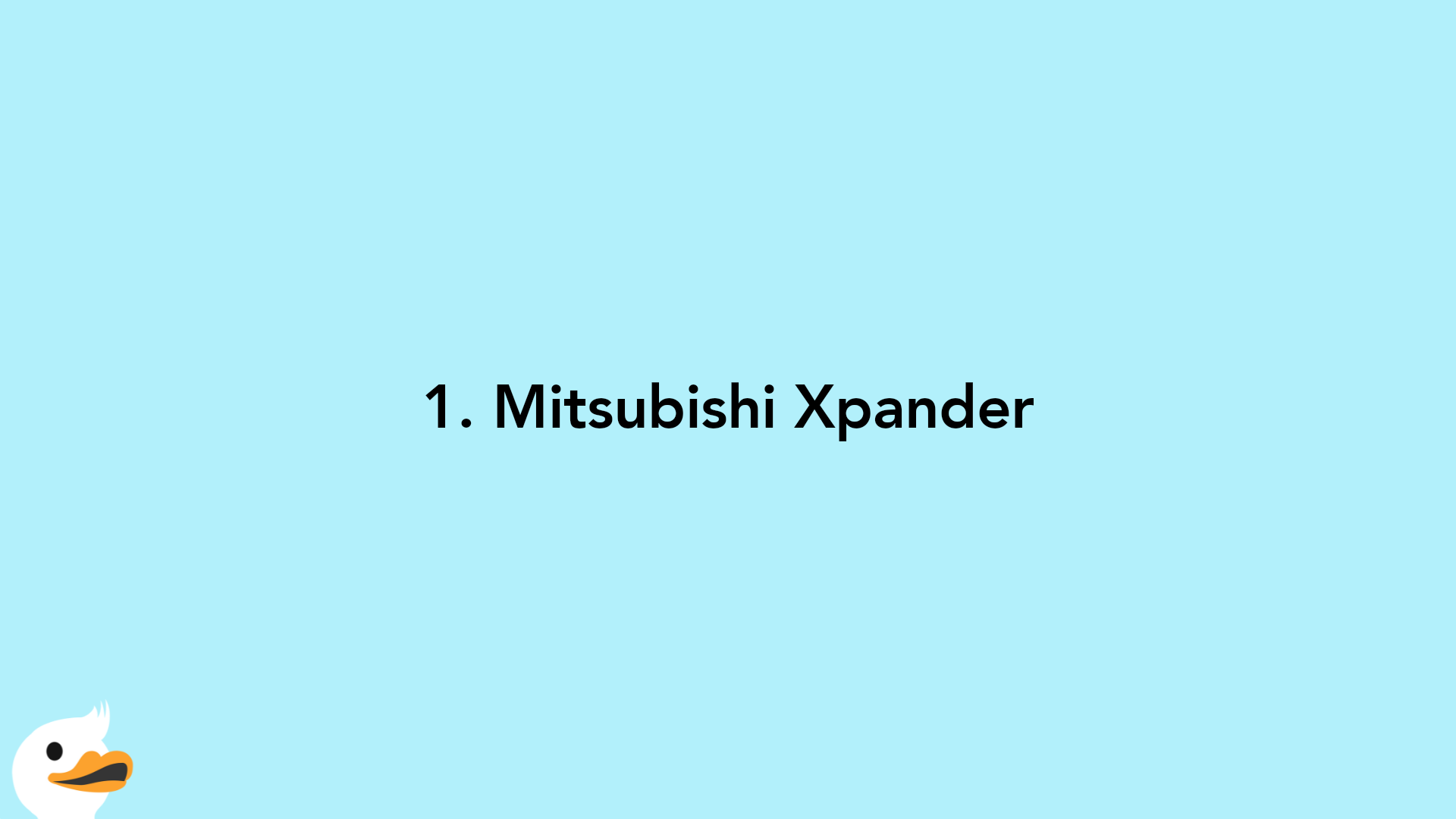 1. Mitsubishi Xpander