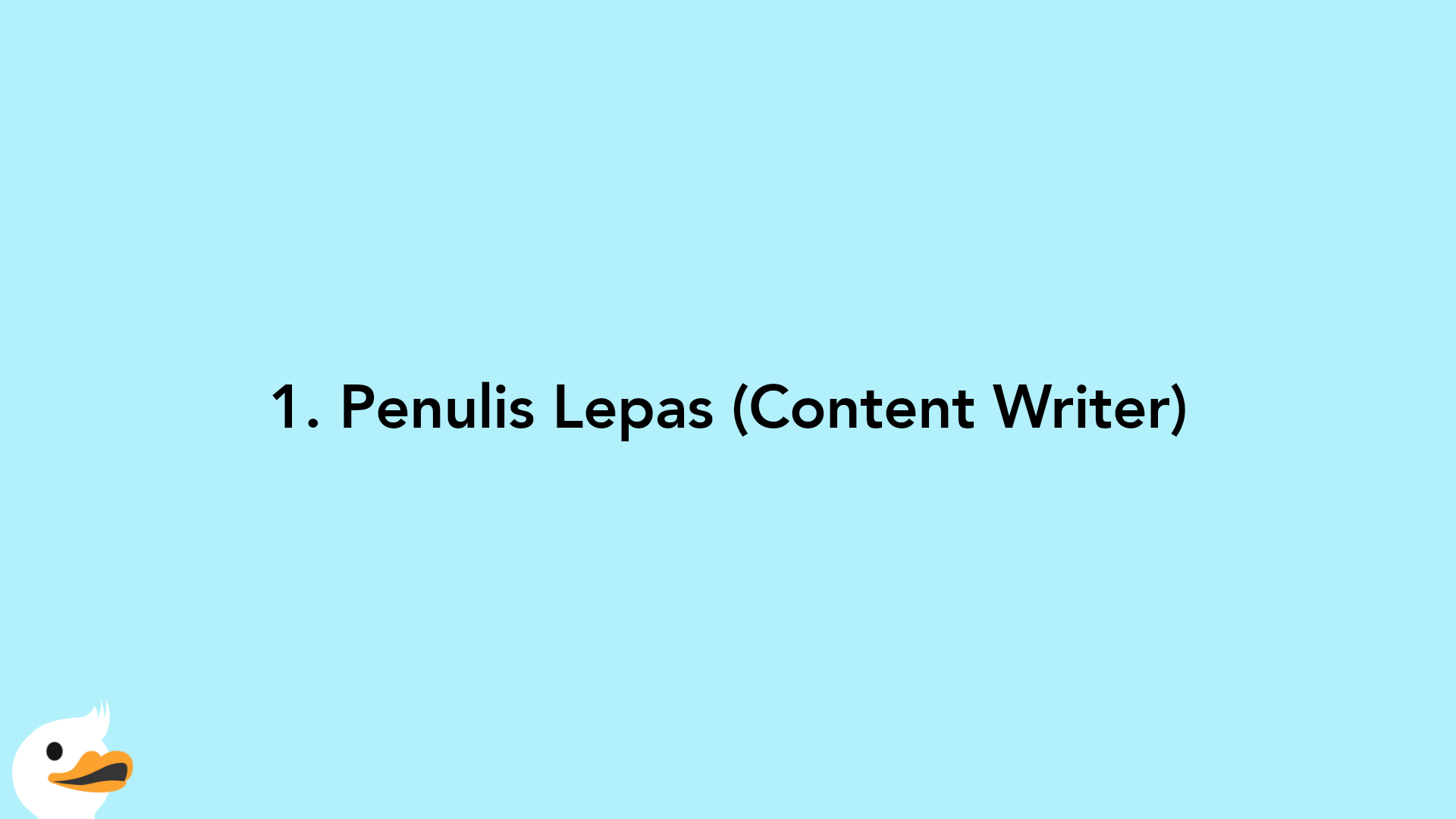 1. Penulis Lepas (Content Writer)