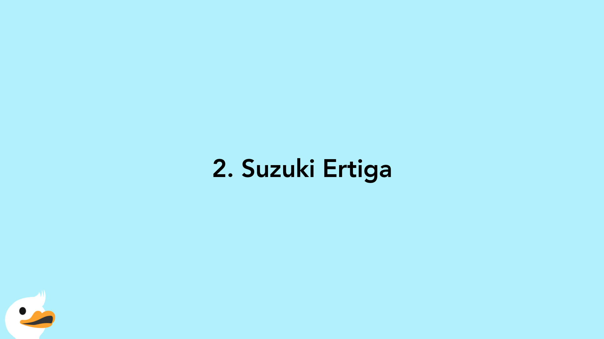 2. Suzuki Ertiga
