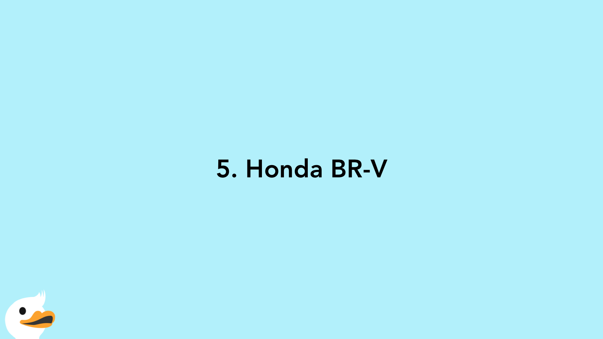 5. Honda BR-V