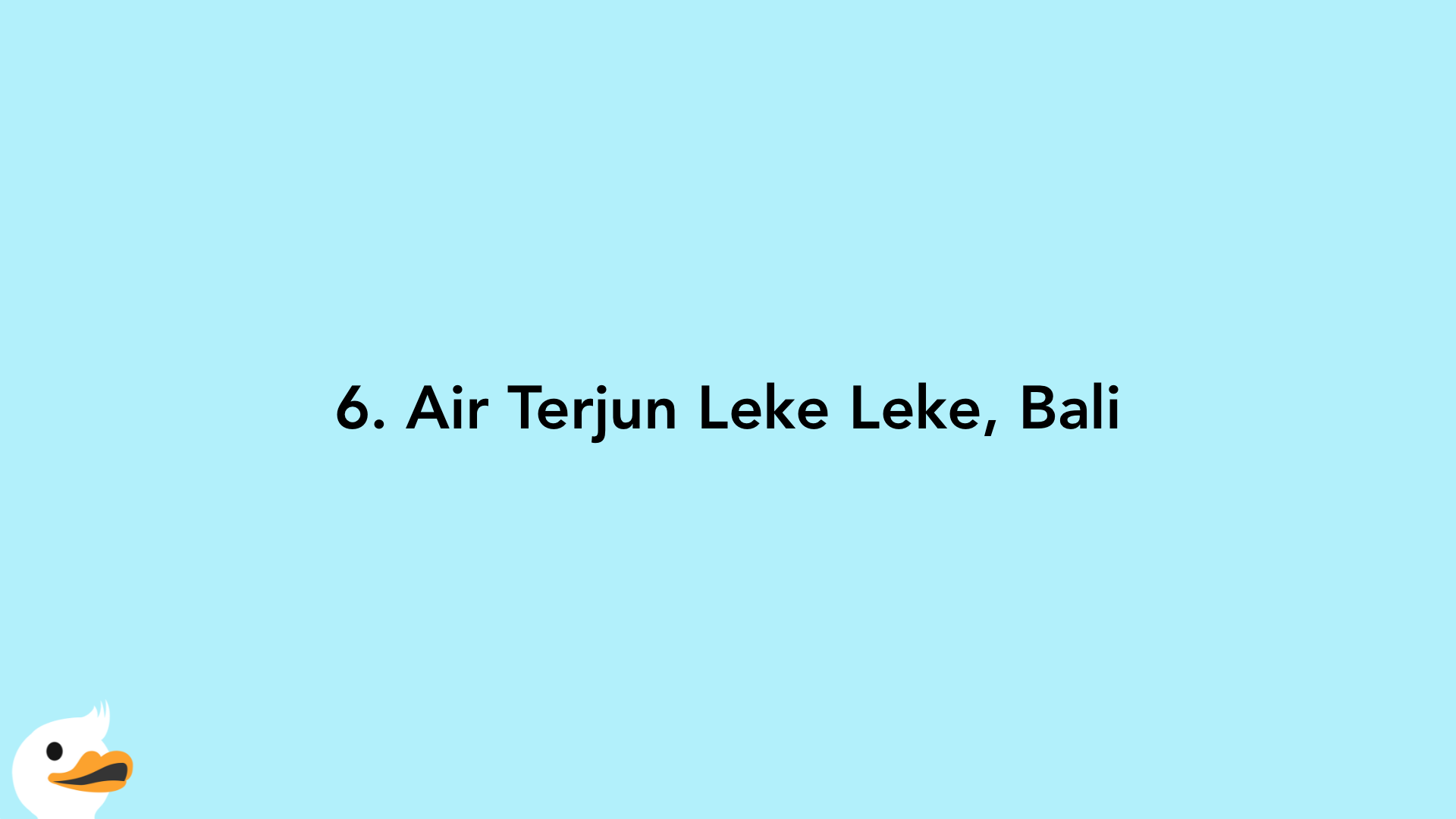 6. Air Terjun Leke Leke, Bali