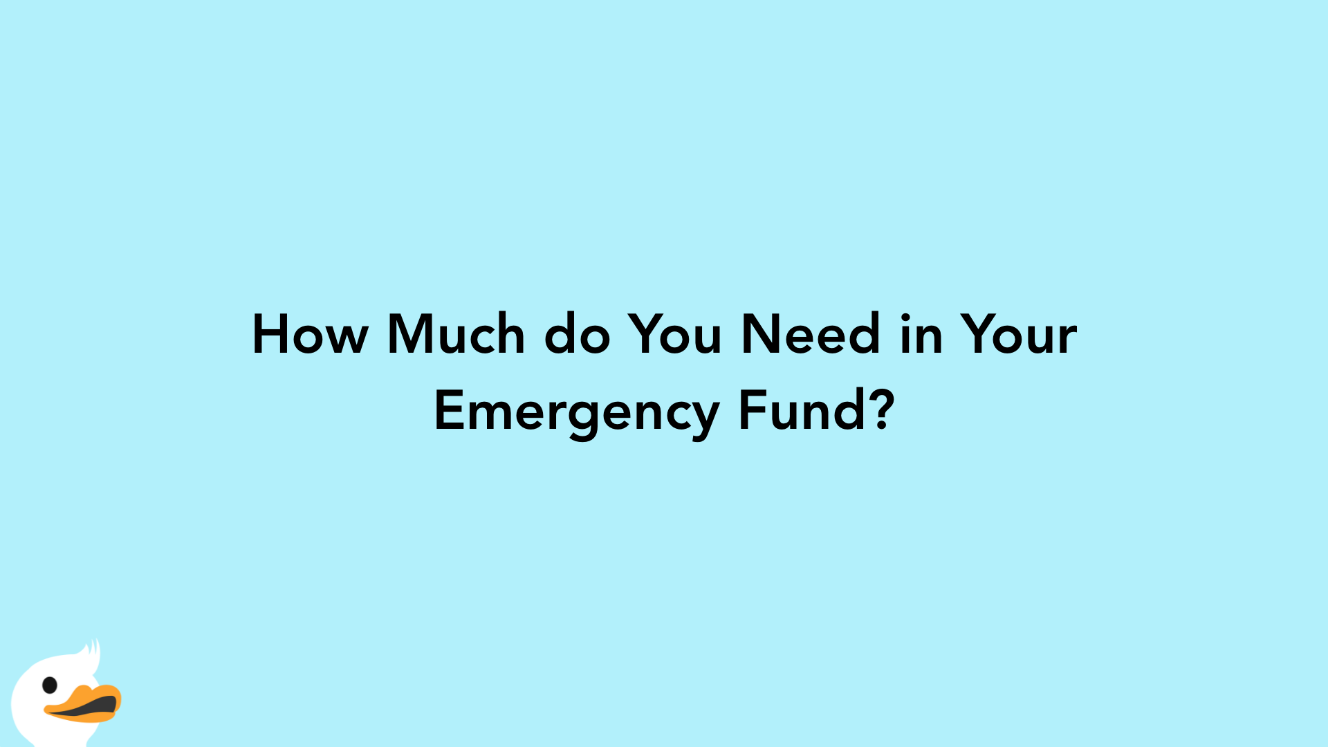 How Much do You Need in Your Emergency Fund?