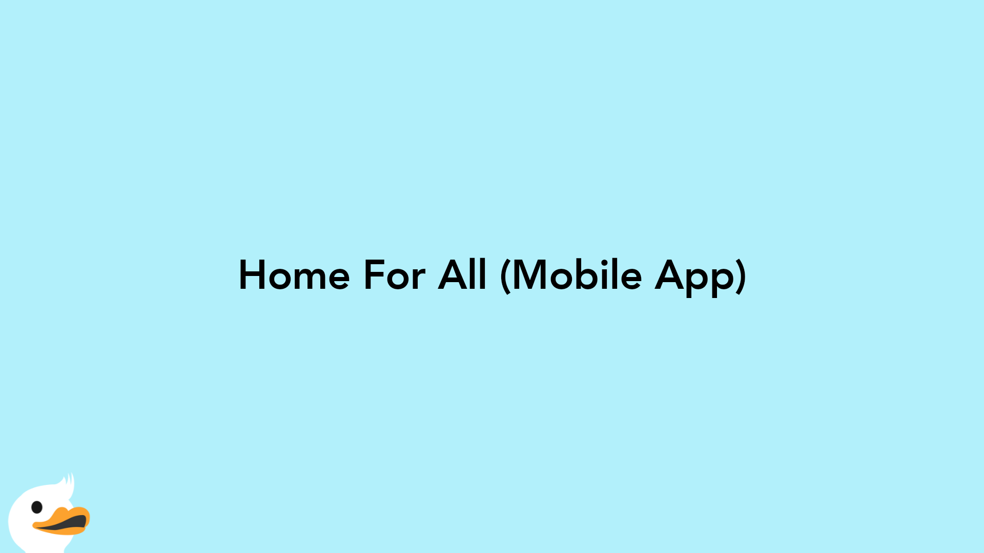 Home For All (Mobile App)