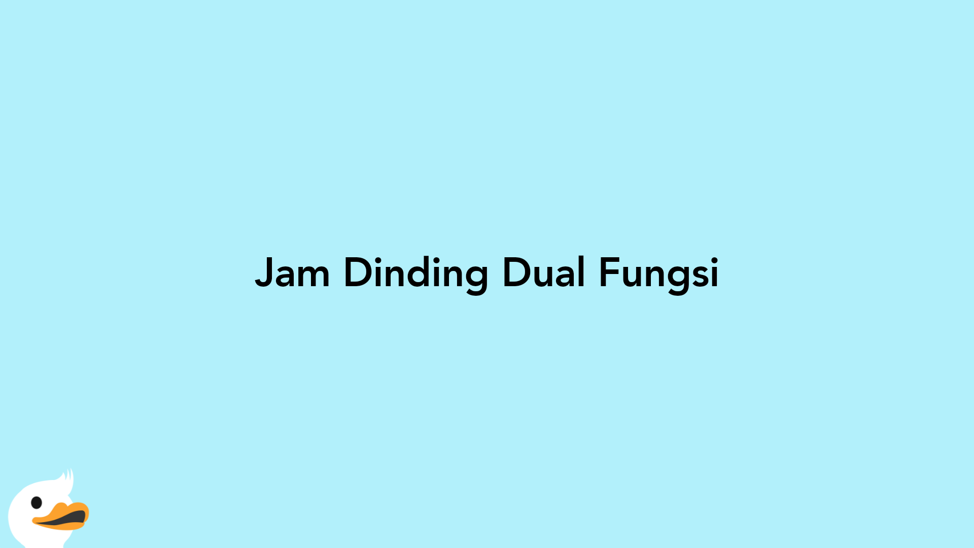 Jam Dinding Dual Fungsi