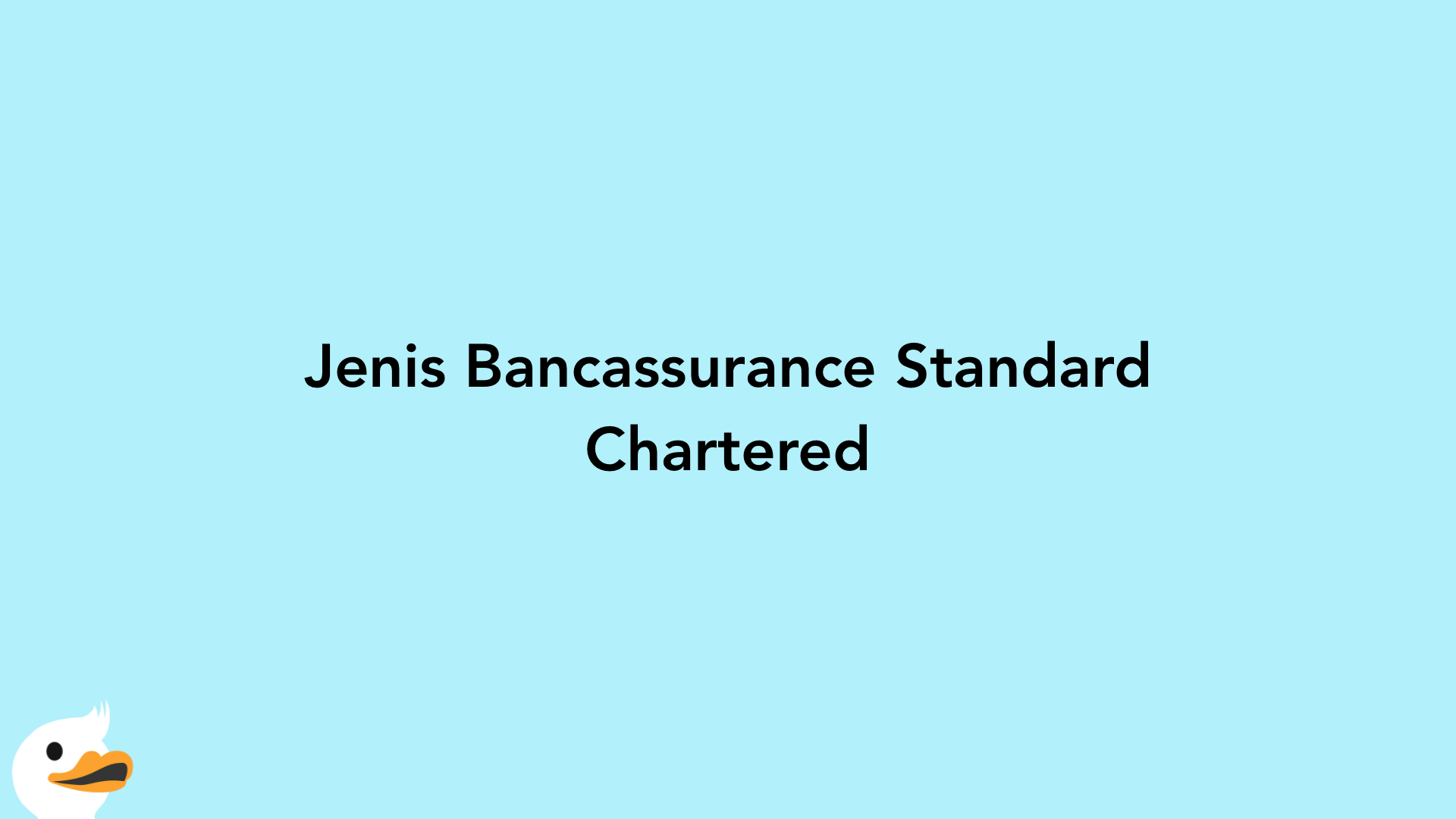 Jenis Bancassurance Standard Chartered