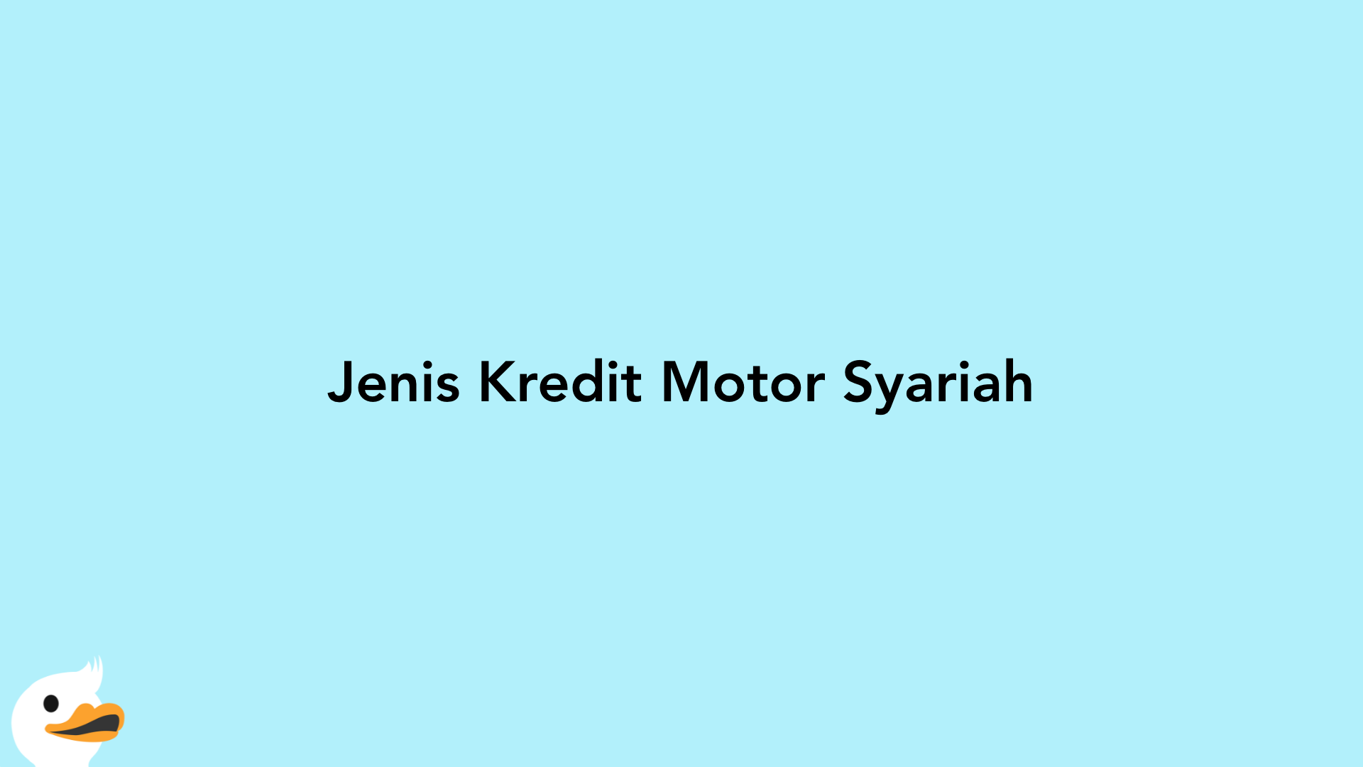 Jenis Kredit Motor Syariah