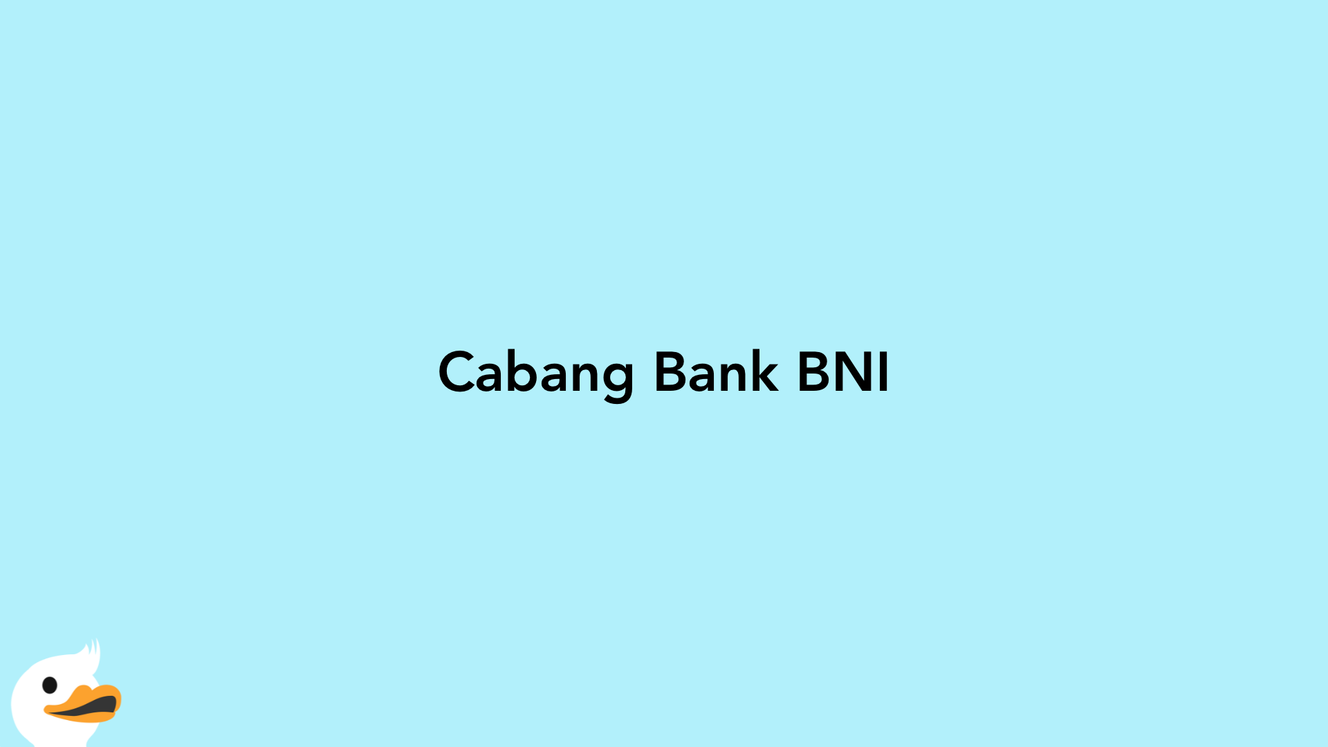 Cabang Bank BNI