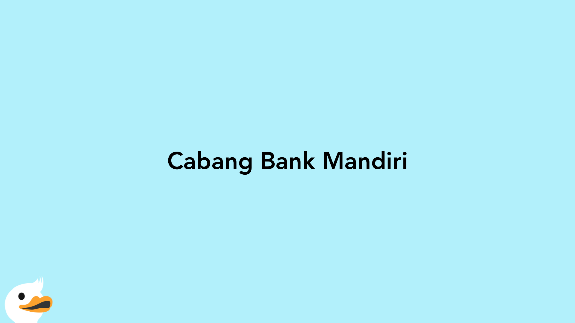 Cabang Bank Mandiri