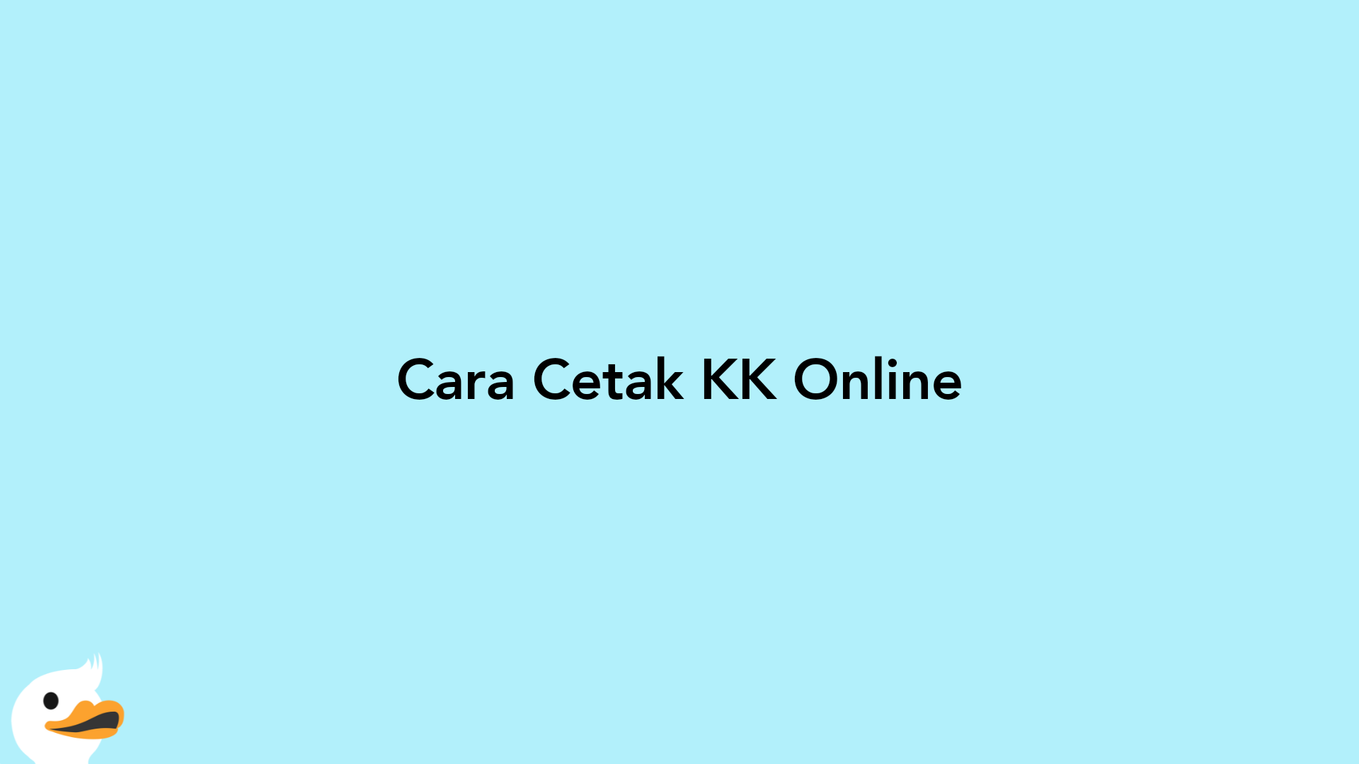Cara Cetak KK Online