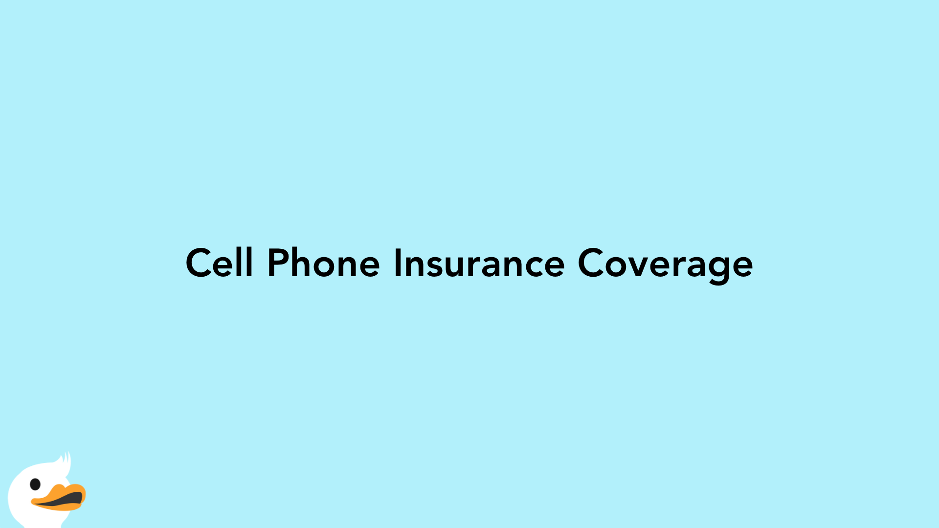 Cell Phone Insurance Coverage
