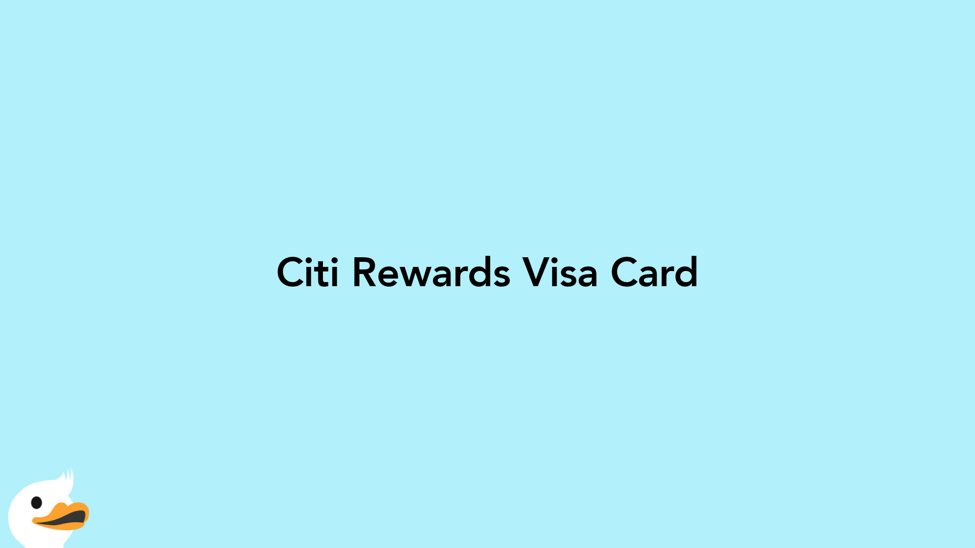 Citi Rewards Visa Card
