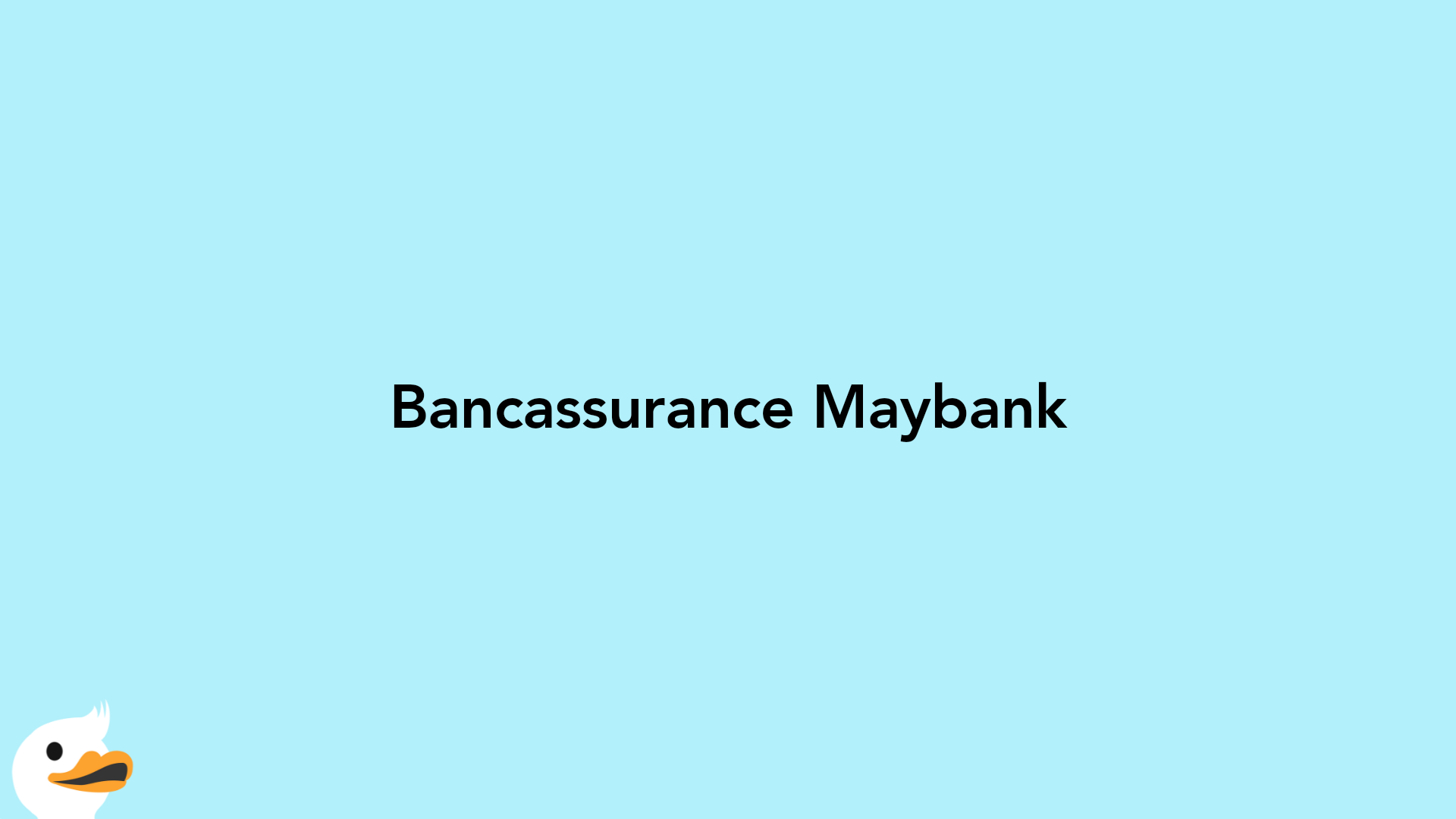 Bancassurance Maybank