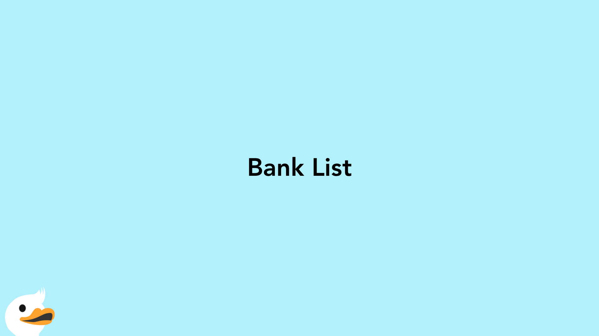 Bank List