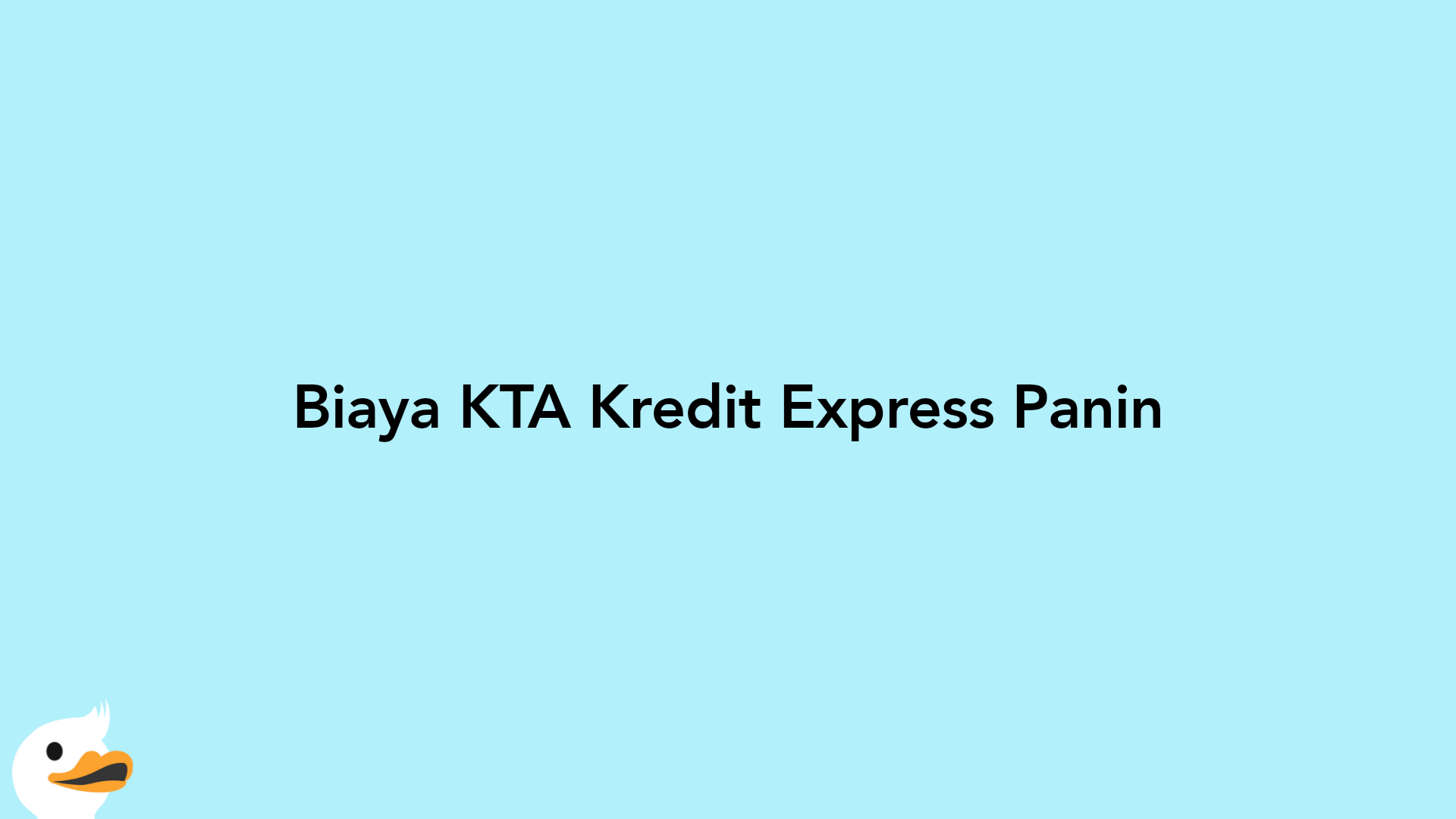Biaya KTA Kredit Express Panin