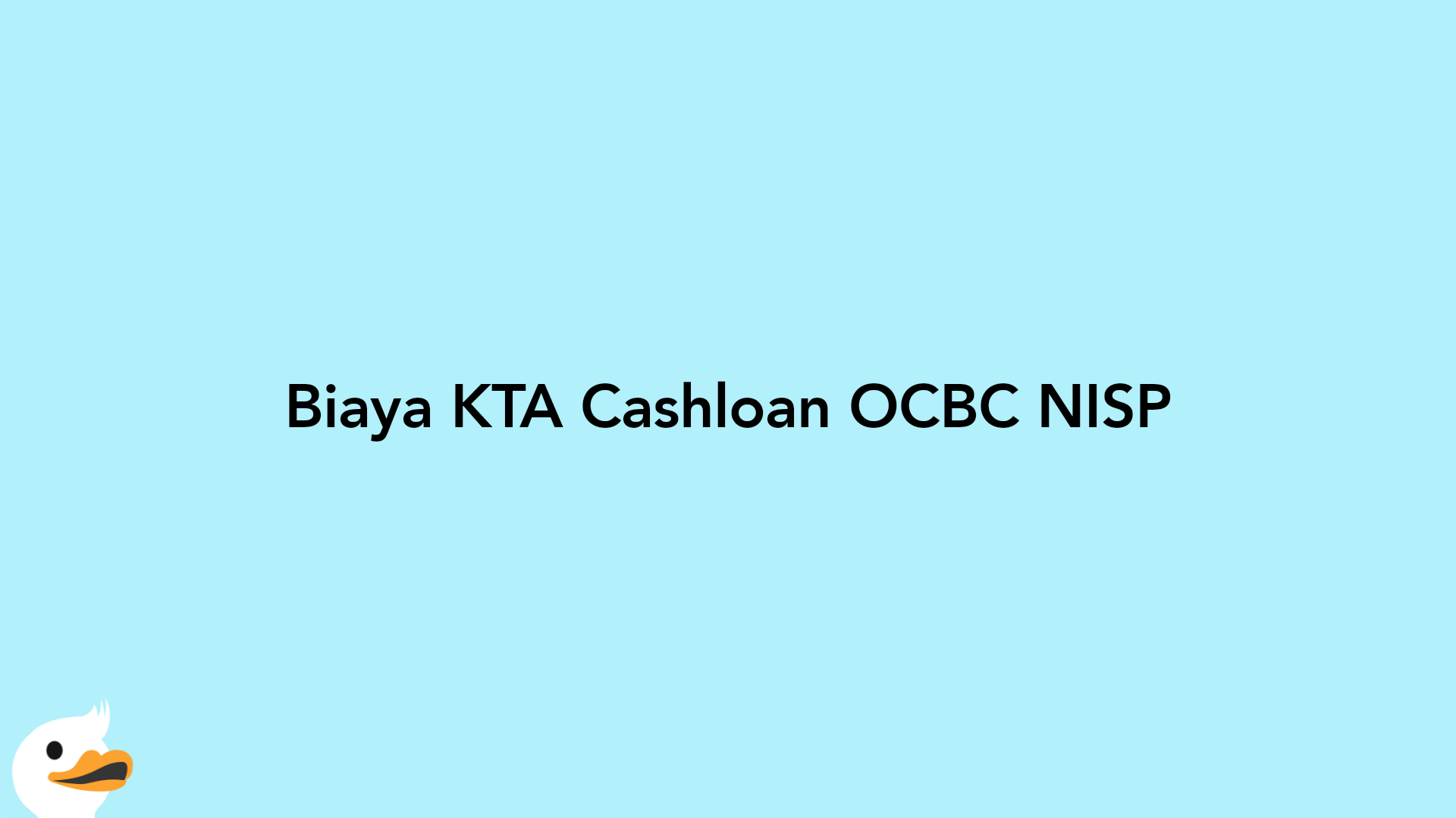 Biaya KTA Cashloan OCBC NISP