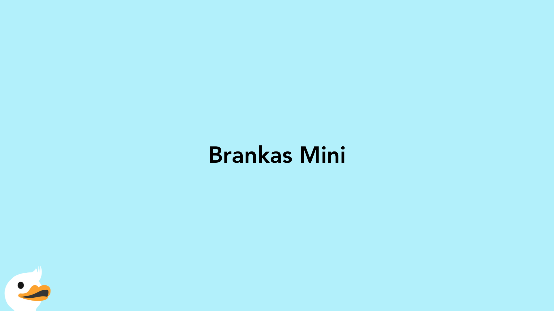 Brankas Mini