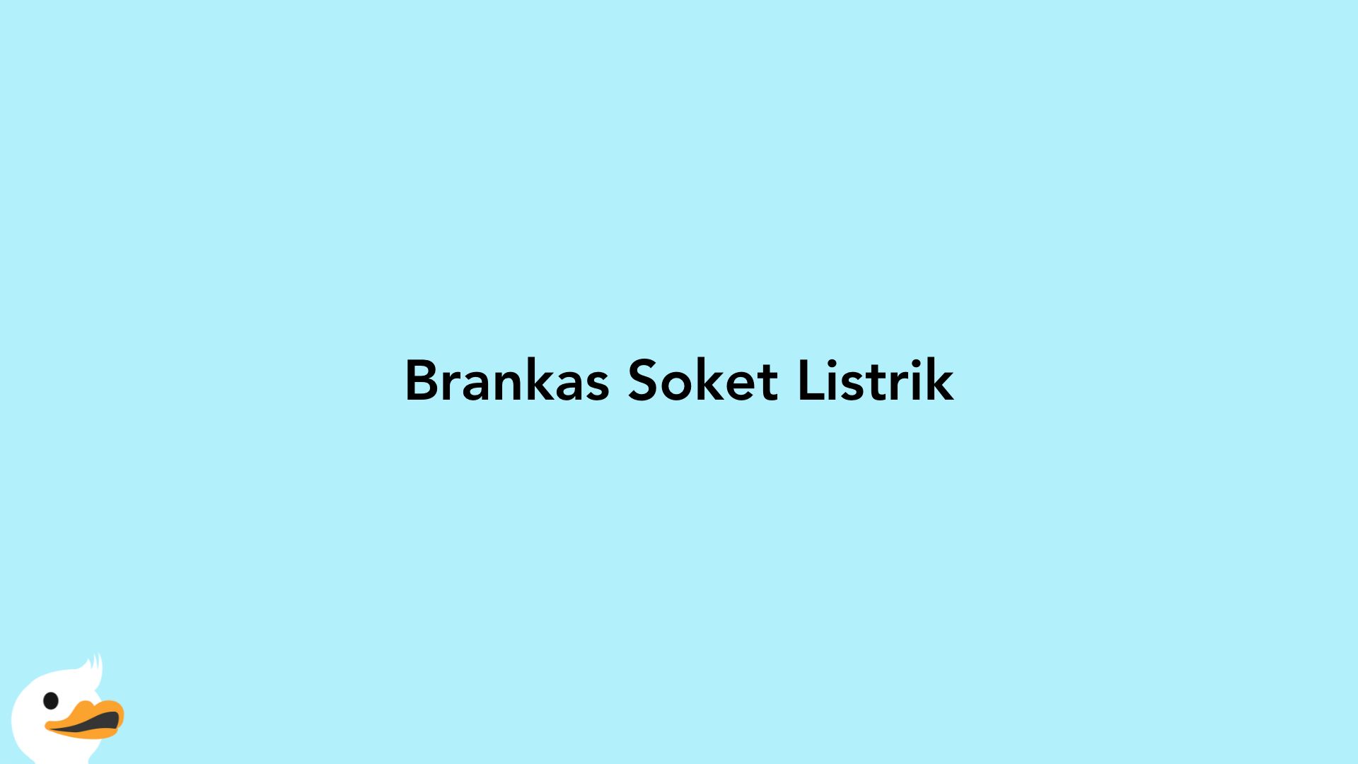 Brankas Soket Listrik