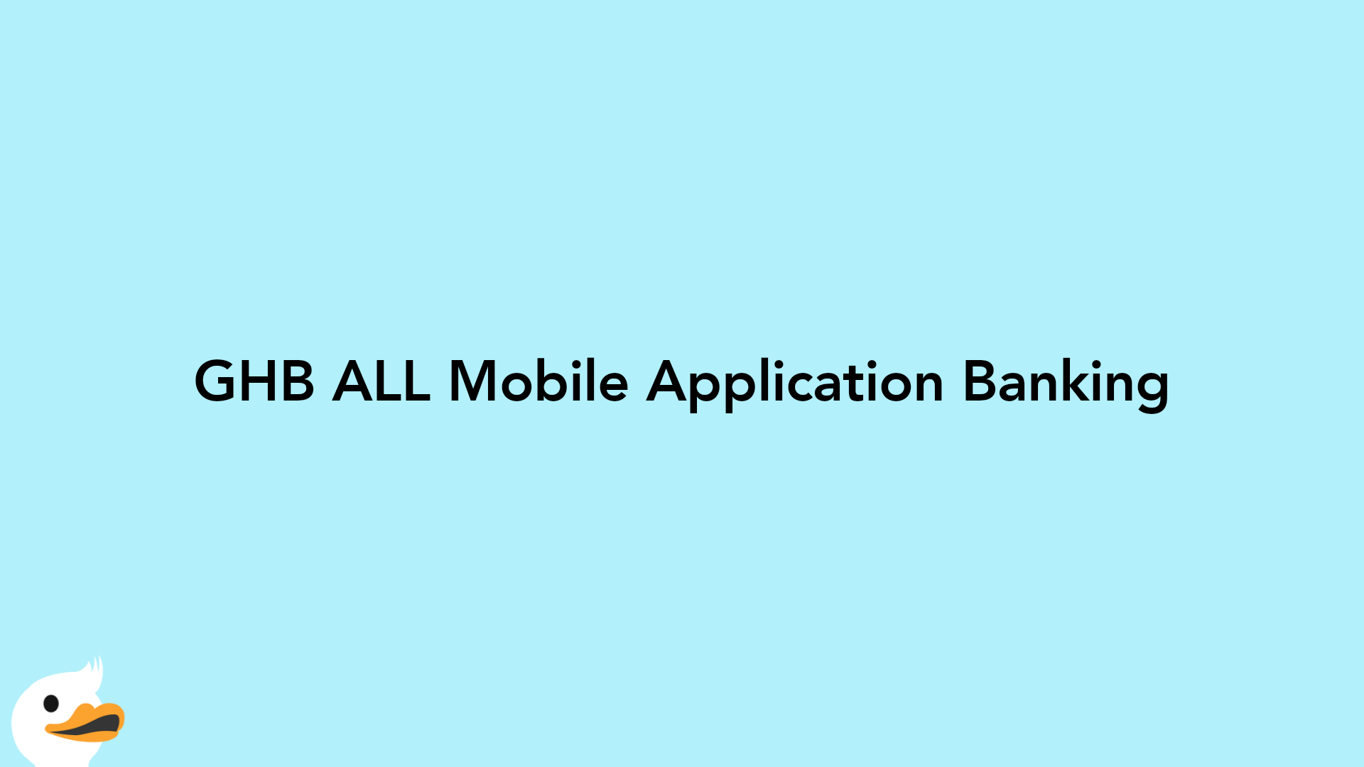 GHB ALL Mobile Application Banking