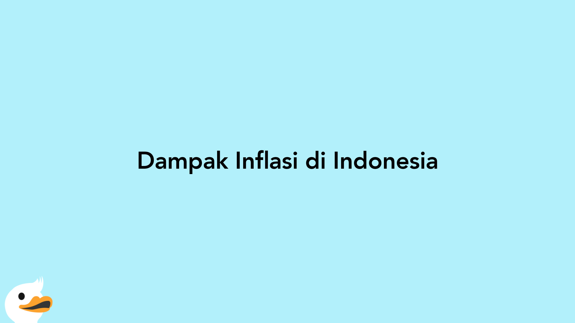 Dampak Inflasi di Indonesia