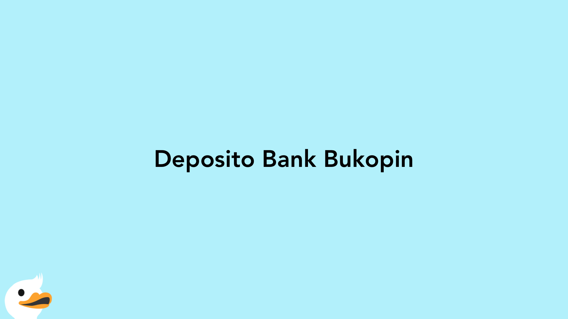 Deposito Bank Bukopin