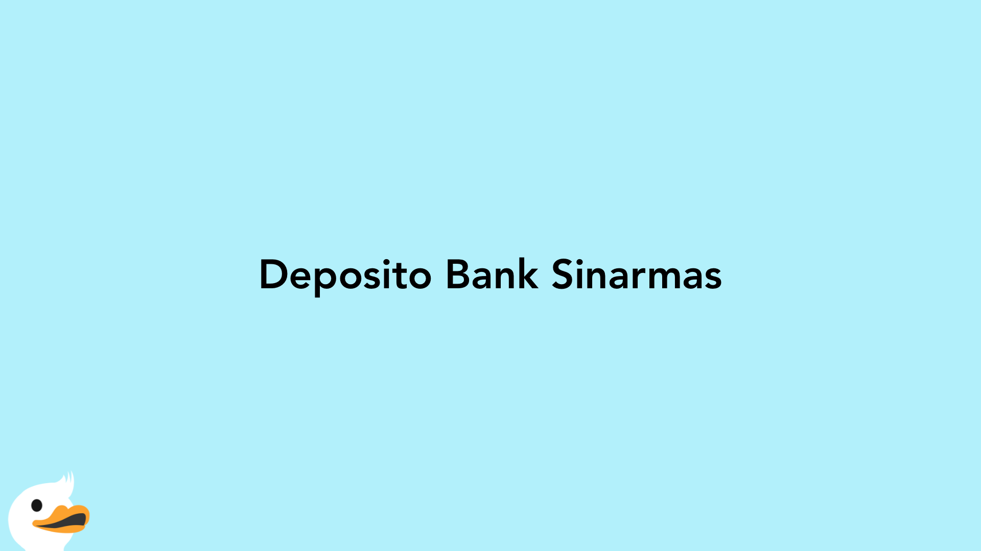 Deposito Bank Sinarmas