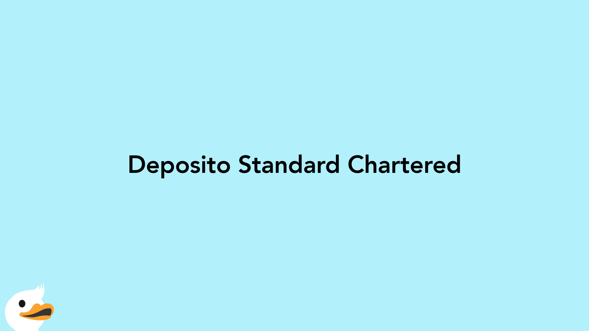 Deposito Standard Chartered