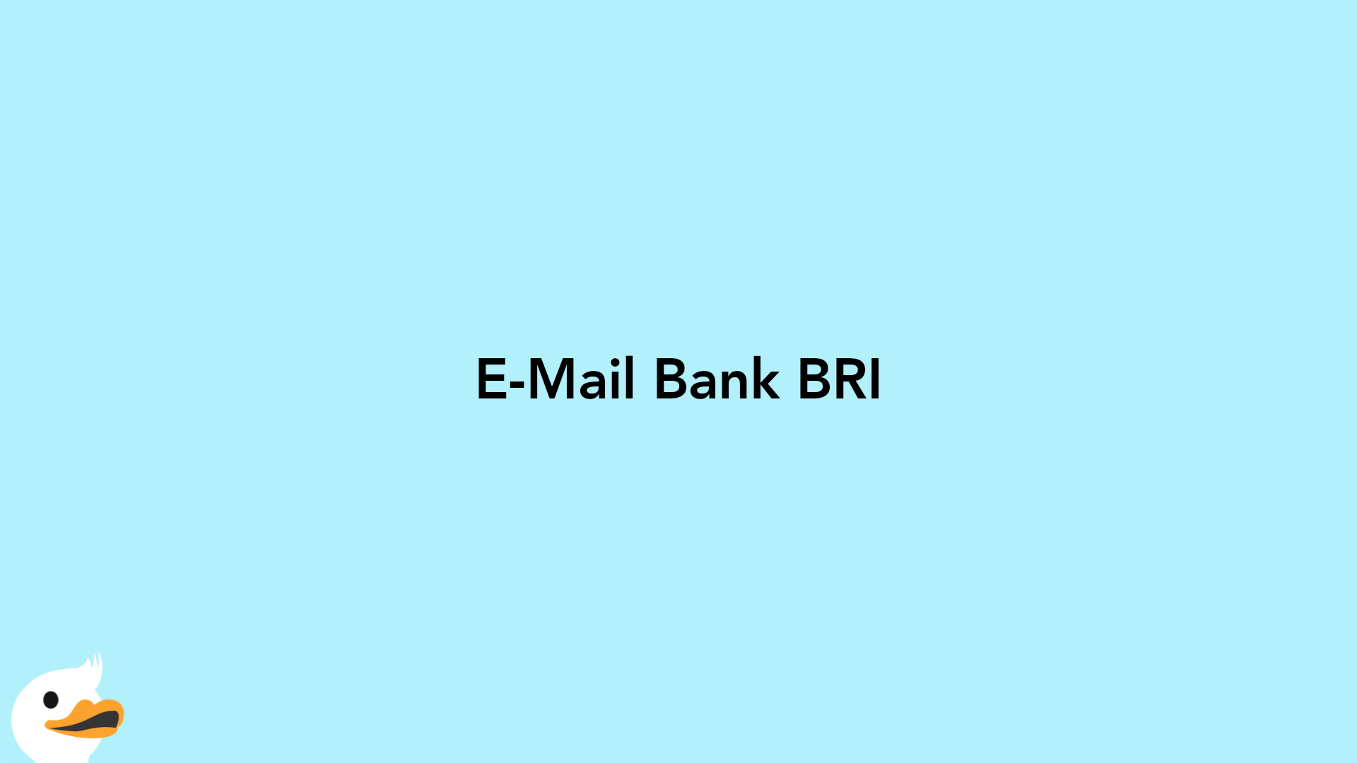 E-Mail Bank BRI
