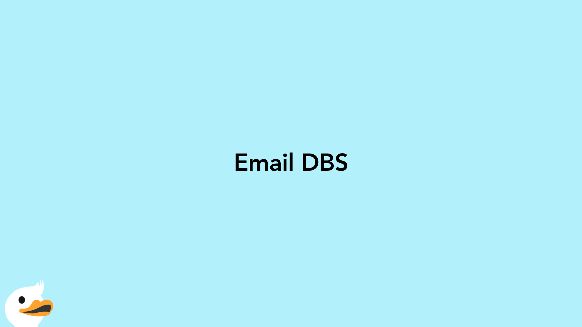 Email DBS
