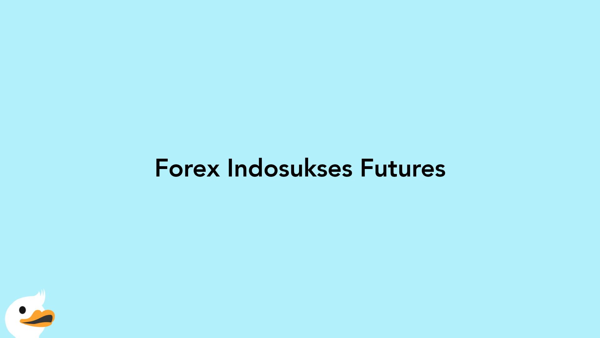Forex Indosukses Futures