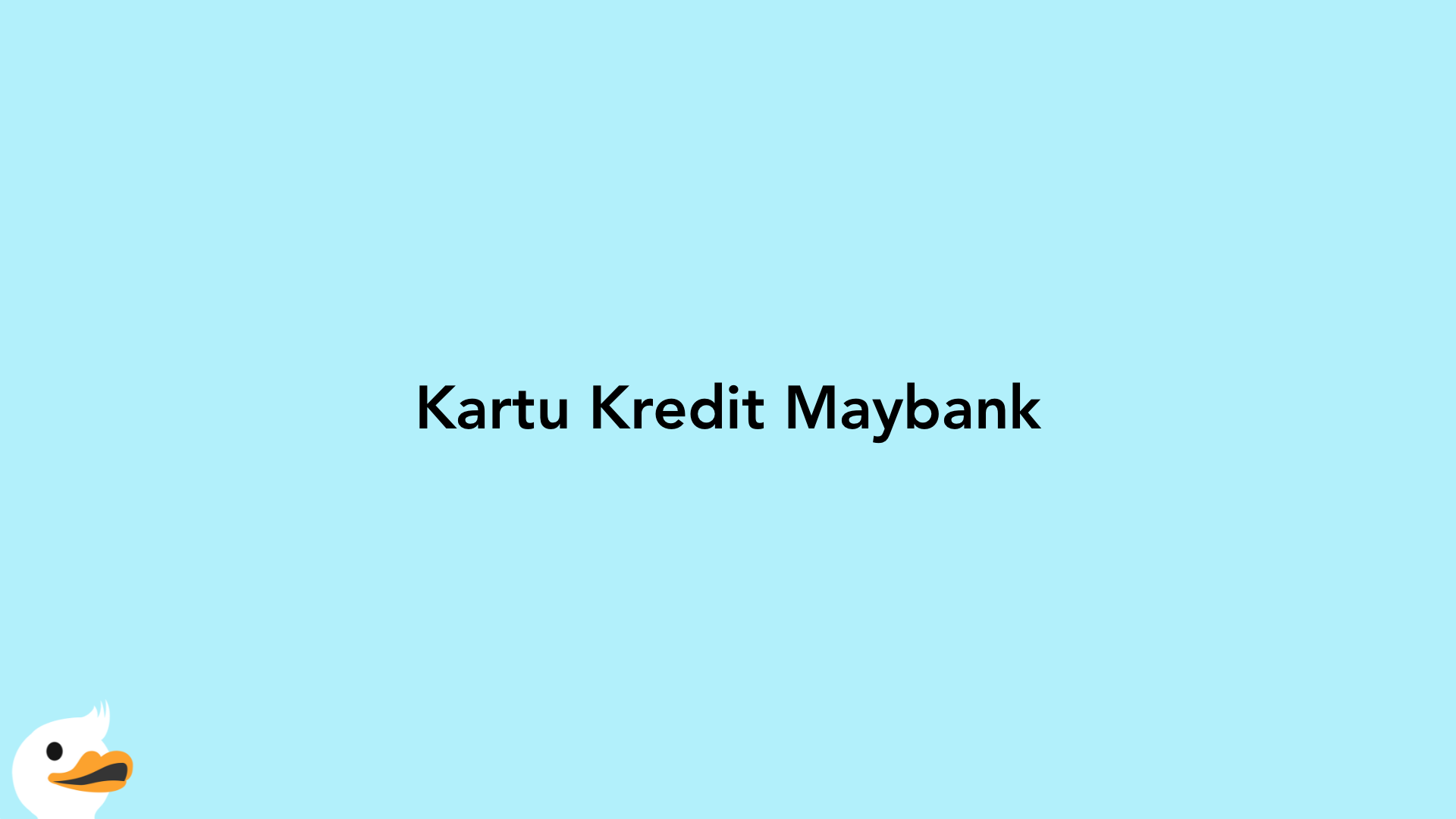 Kartu Kredit Maybank