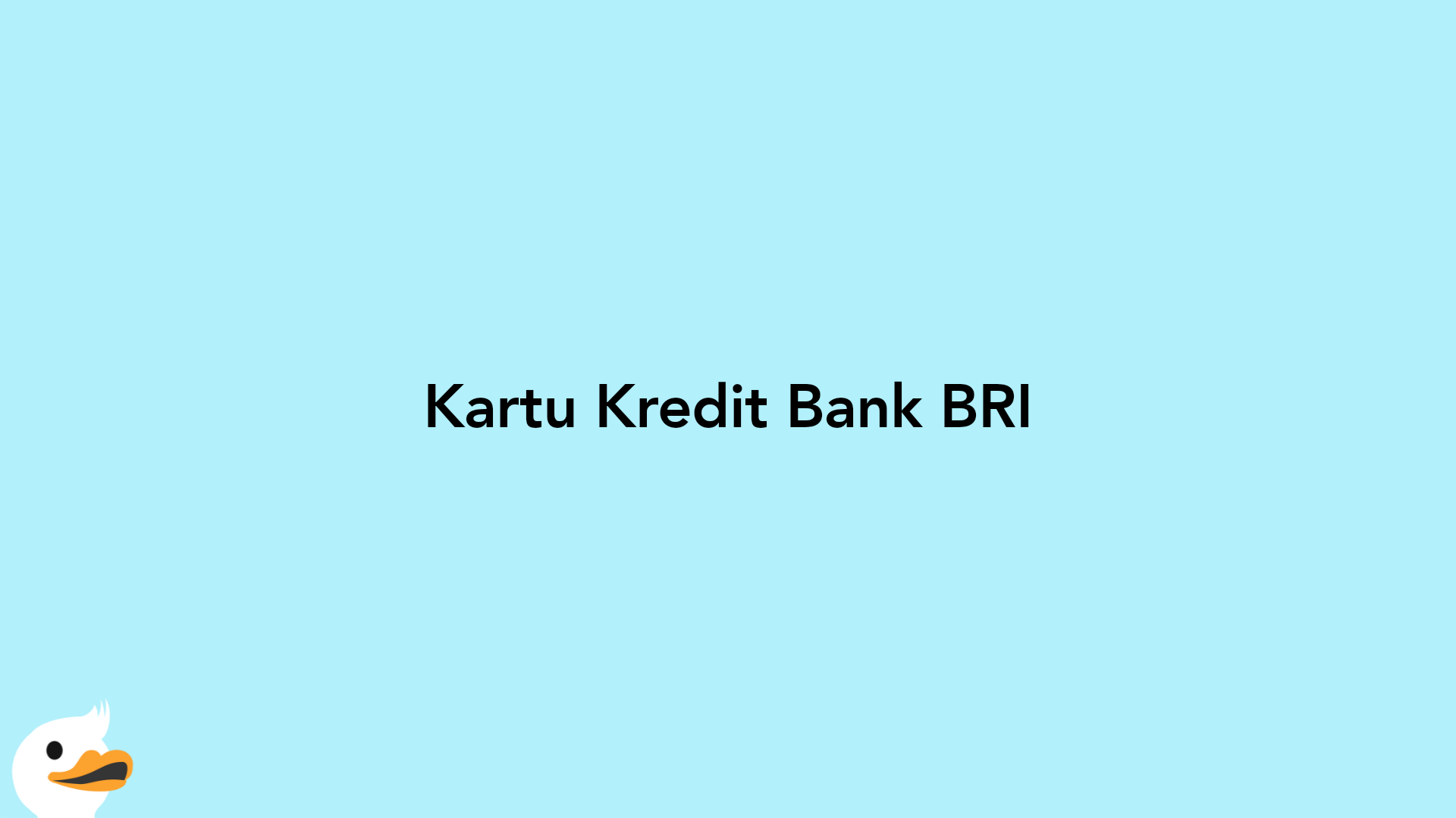 Kartu Kredit Bank BRI