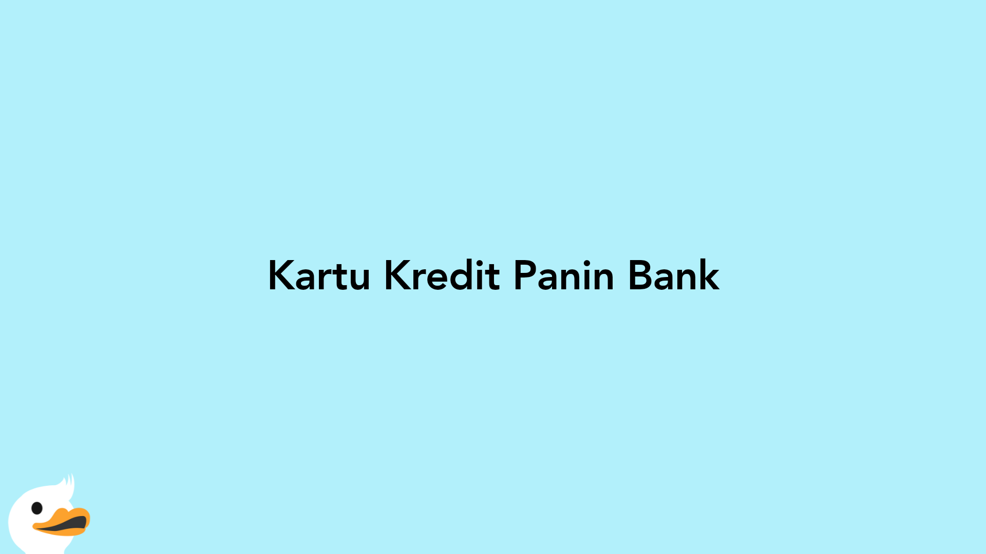 Kartu Kredit Panin Bank