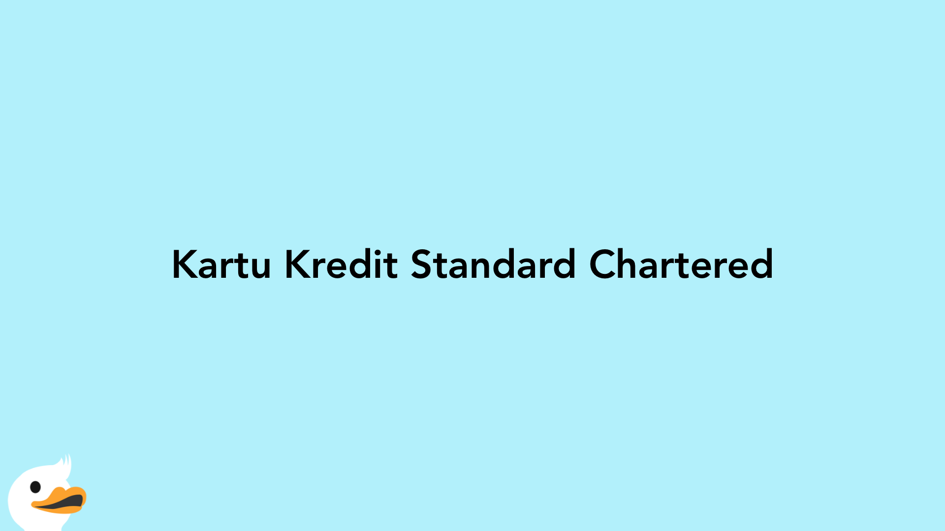 Kartu Kredit Standard Chartered